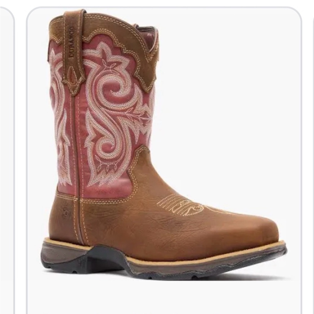 Durango Lady Rebel Brown and Pink Ankle Boots NWT